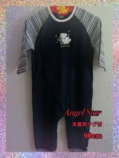 タグ付未着用★エンゼルスター★綿100%カバーオール★90cm★大きめ★紺★クマのサムネイル