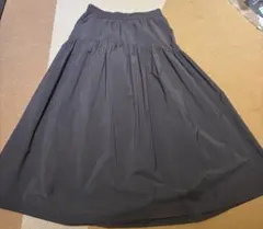 グレー フレアスカート ロングスカート