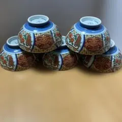 其泉窯 昭和年製 極錦金彩古伊万里 蓋付き丼 蓋物 賞美堂 日肥 5客