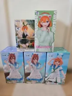 【5体セット】五等分の花嫁 フィギュア 中野三玖 中野四葉 まとめ売り