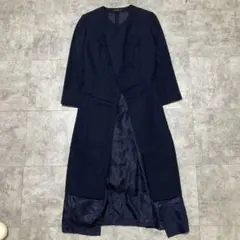 【極美品】コムデギャルソン　ダブルブレスト　ロングコート　ネイビー COMME des GARÇONS ネイビー ロングコート M