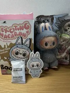 ラブブ マカロン LABUBU Sesame Bean セサミビーン グレー 灰