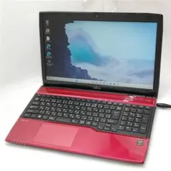 WiFi有 赤色 中古PC 富士通AH53/S 512G SSD カメラ 即使用のサムネイル