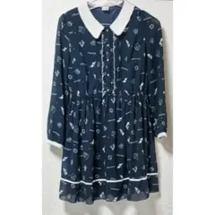 a.r.w　総柄シフォンワンピースのサムネイル