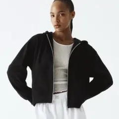 H&M フルジップスウェットパーカ ブラック XLサイズ