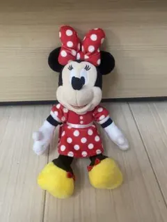 ミニーマウス ぬいば 水玉模様　ミニーちゃん　ぬいぐるみ