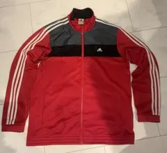 adidas ジャージ レッド/グレー/ブラック　サイズ:US L