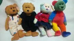 tyくま　ぬいぐるみ　　４個セット　　ま479のサムネイル