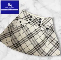 極美品Burberry Blue Label チェック柄フレアスカート36