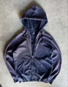 00s old uniqlo zipup Hoodie navy 那須紺