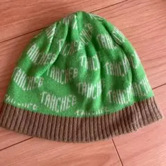 ニット帽　リバーシブル　グリーン　ターチー