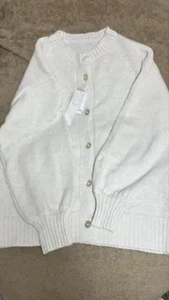 RETRO GIRL アイボリー カーディガン