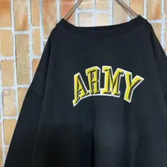 597ヴィンテージ古着女子黒ゆるだぼスウェットカレッジビッグプリントセンターロゴ