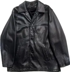 90s vintage ブラック レザー カーコートEURO MOND