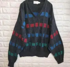 B307【LONDON FOG】ニット セーター U.S.A産【メンズ3X】