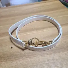 Christian Dior 金具レザーショルダーストラップ ホワイト バッグ用