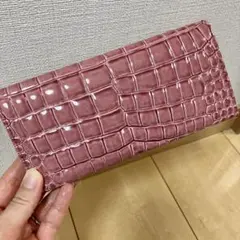 極美品/未使用】DAKS ダックス 長財布 レザー ペイズリー柄 ピンク 箱 