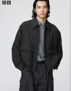 UNIQLO U 26SS ショートブルゾン L BLACK