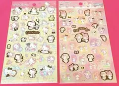 【新品未開封】ハローキティ&マイメロディ 箔押しシール