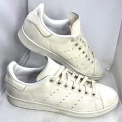 adidas スタンスミス LUX 24cm スエード オフホワイト 古着