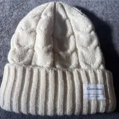TaylorMade ケーブル編みニット帽 アイボリー