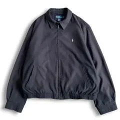 名作 ラルフローレン スイングトップ XL ブラック 黒 ポリエステル 90s