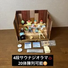 26動物サウナ温泉ミニチュア　サウナジオラマ　時計温度計付き　クレヨンしんちゃん