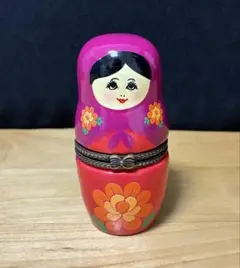 マトリョーシカ風陶器小物入れ