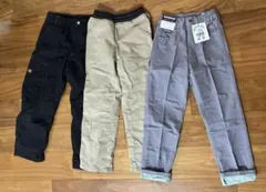 タグ付き未使用込み　130サイズ 長ズボン 3点セット