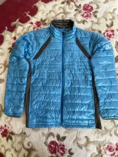 青 ナイロン 軽量ダウンジャケット　サイズM 古着