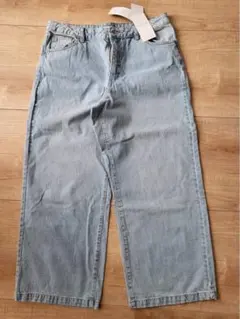 【値下げしました】ライトブルー ワイドレッグデニムパンツ 新品タグ付き