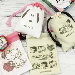 【新品未開封】PEANUTS SNOOPY スヌーピー ミニ巾着 ポーチ