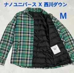 ナノユニバース × 西川ダウン ダウンシャツジャケット M ダウン90% 軽量