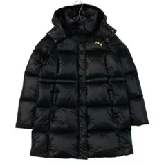 PUMA ダウンハーフコート レディースL ブラック