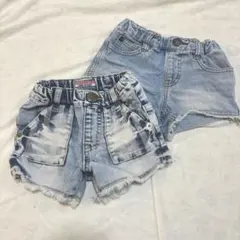 デニム　ショートパンツ　まとめ売り　ブリーズ　ダディオダディ　90cm