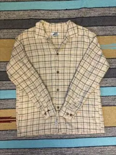☆美品☆OLD PIKO 長袖シャツ 90s チェック柄　刺繍ロゴ　ヴィンテージ
