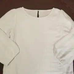 anysis 　ホワイト プリーツ 　七分袖ブラウス　七五三　参観　お出かけ