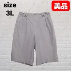 【3L】チェック柄 ハーフパンツ 大きめサイズ ウエストゴム メンズ