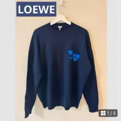 【LOEWE】ロエベネイビー ハートプリント セーターのサムネイル