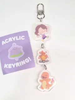 韓国限定★ぽこあポケモン アクリルキーリング ヒトカゲ＆メタモン MUSINSA
