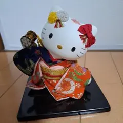 ハローキティ 日本人形 陶器製 着物 梅 置物 和楽器 和太鼓 小鼓