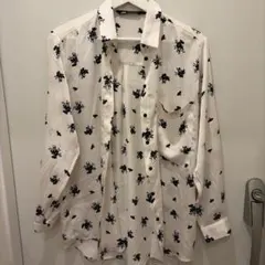 ZARA 花柄 長袖シャツ XSサイズ