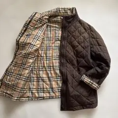 レア✨バーバリー　キルティングジャケット　ブルゾン　茶　ノバチェック