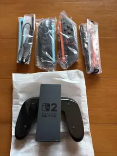 Nintendo Switch2用のジョイコン2個とストラップとグリップのセット