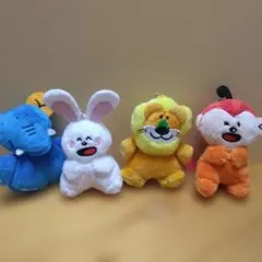 たべっ子どうぶつ ぷちぬいぐるみキーホルダー　ぞう　うさぎ　さる　らいおん