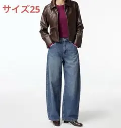 すもも様専用　UNIQLO バギーカーブジーンズ 67 BLUE サイズ25