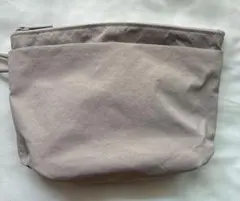 無印良品　リンクルナイロン　マチ付きポーチ ピンク　Ｍのサムネイル