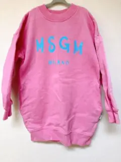 MSGM キッズ トレーナーワンピース　ピンク