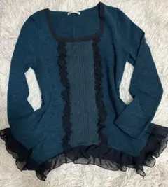 アクシーズファム 森ガール フェアリーグランジ ダークコア レースニット フリル