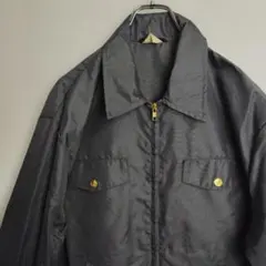 竜*奈様 U.S.MAIL ナイロンジャケット ジップアップ グレー 無地 メン